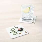 Rijst in de moeras vierkante kartonnen onderzetter (Insitu)