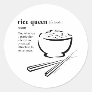 RIJST KONINGIN RONDE STICKER