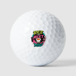 Rijst om je te ontmoeten – Cute Kawaii Sushi Desig Golfballen