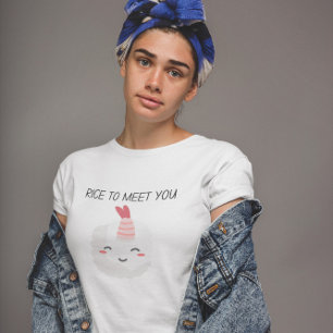 Rijst om je te ontmoeten Kawaii Sushi T-Shirt