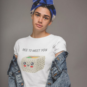 Rijst om je te ontmoeten Kawaii Sushi T-Shirt