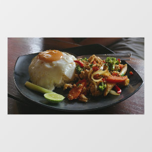 Rijst Thailand Azië Thais eten restaurant Afbeeldi Raamsticker