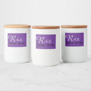 Rijst Voedselcontainer Label Etiket