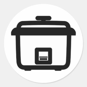 Rijstkoker ~ Japanse stijl keukenapparaat Ronde Sticker