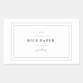 Rijstpapier Food Label Stickers