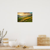Rijstterrassen Zonsopgang Poster (Keuken)