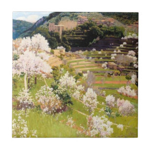 Rijtentuin in Mallorca (door Santiago Rusiñol) Tegeltje