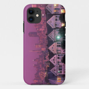 Rijtjeshuizen bij zonsondergang in San Francisco, iPhone 11 Hoesje