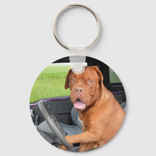 Rijvaardigheid Dogue de Bordeaux Sleutelhanger (Voorkant)
