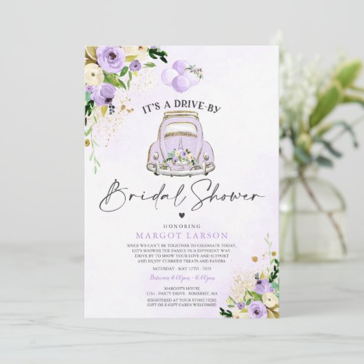 Rijvaardigheid en bediening met bridal Shower Uitn Kaart (Staand voorkant)