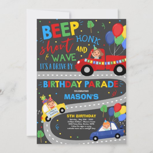 Rijvaardigheid en bediening van de Birthday Parade Kaart (Voorkant)