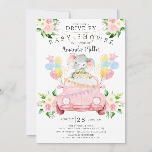 Rijvaardigheid en het gebruik van Baby shower Elep Kaart (Voorkant)