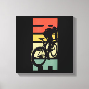 Rijwielfietsen op de weg canvas afdruk