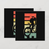 Rijwielfietsen op de weg kaart (Voorkant / Achterkant)