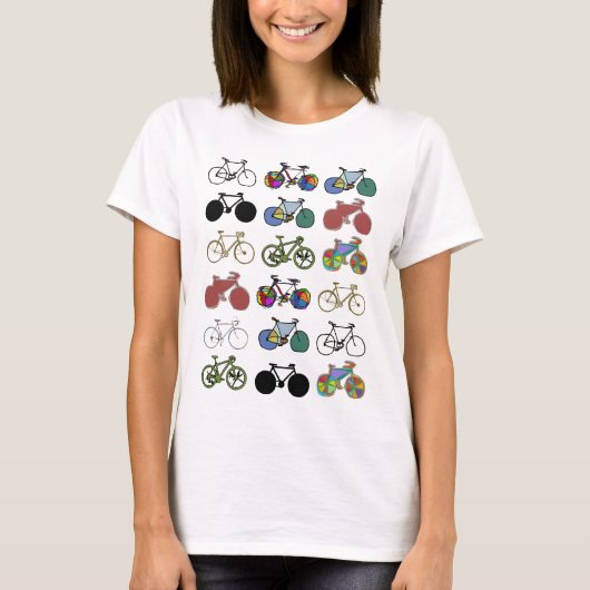 rijwielpatroonstempel t-shirt (Voorkant)