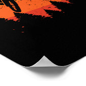 Rijwielrenner van de sokkel van de bergen poster (Hoek)