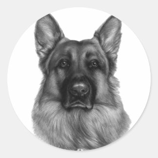 Rikko, Duitse herder Ronde Sticker