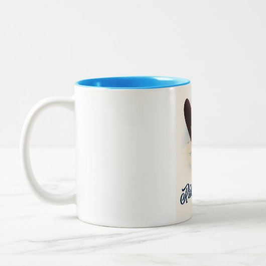 Riksgränsen Zweden Ski Tweekleurige Koffiemok (Links)