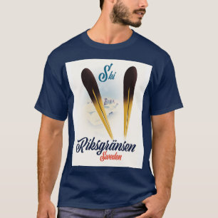Riksgrnsen Sweden Ski poster T-shirt