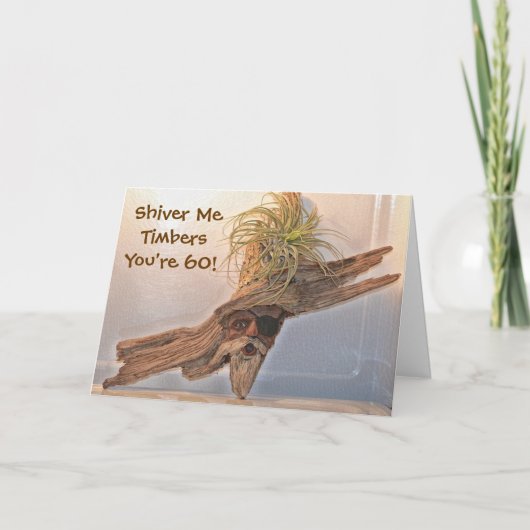 Ril me Hout u Verjaardag 60 bent Kaart (Voorkant)