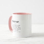 RILEY Modern Cute Nurse Definition Appreciation Mok (Voorkant links)