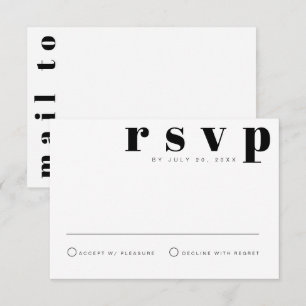 RILEY Retro Bold Modern Briefkaart RSVP-kaart