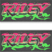 Riley Vorname Name Graffiti Aufkleber Sticker (Voorkant)