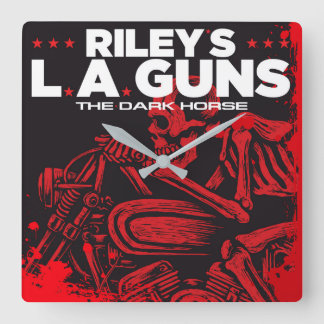 Riley's L.A.PISTOLEN Zwart Vinyl Hoesje Art Vierkante Klok