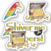 RILLEN ME TIMERS! piratenborst Sticker (Voorkant)