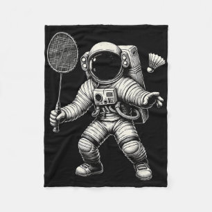 Rim Astronaut Badminton Speler Shuttle Sport Fleece Deken