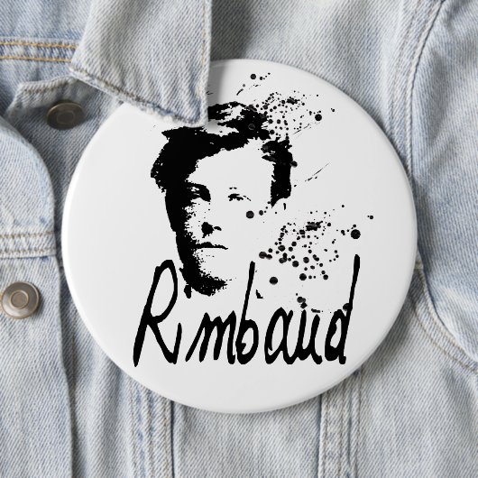 RIMBAUD-portret rond Button (In situ)