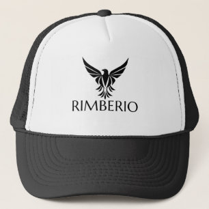 RIMBERIO Phoenix Logo Trucker Hoed Zwart & Wit Pet