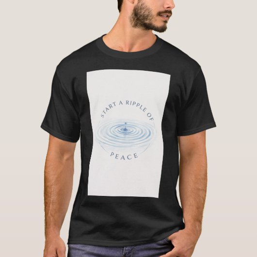 Rimpel Effect van Vrede T-shirt (Voorkant)