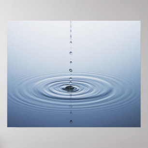 Rimpel op water poster