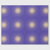 Rimpel, ringen, concentrische cirkels, goud, Paars Cadeaupapier (Vlak)