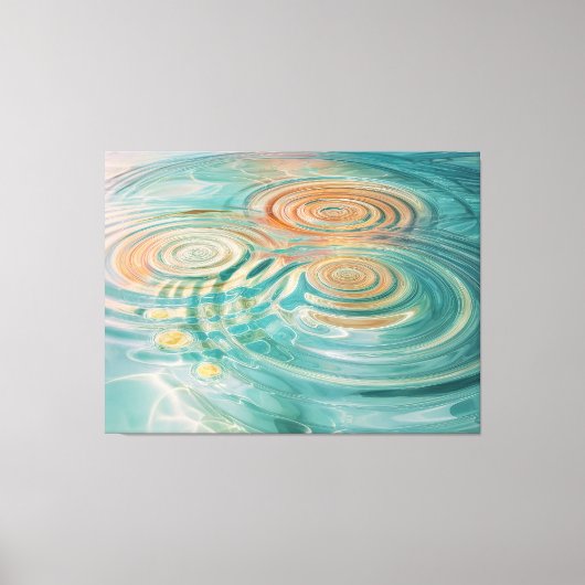 Rimpelingen van Tranquiliteit Abstract Water Harmo Canvas Afdruk (Voorkant)