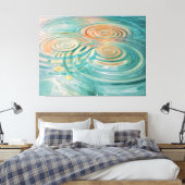 Rimpelingen van Tranquiliteit Abstract Water Harmo Canvas Afdruk (Insitu (Slaapkamer))