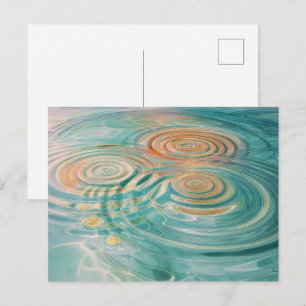 Rimpelingen van Tranquiliteit Abstracte Waterharmo Briefkaart