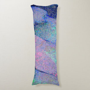 Rimpellederstijl met versleten verf, blauw lichaamskussen