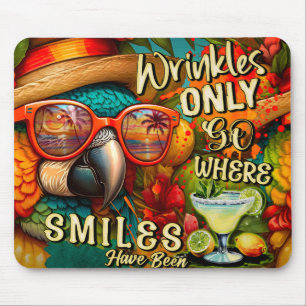 Rimpels gaan alleen waar de glimlach papegaai is g muismat