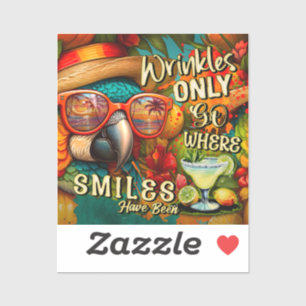 Rimpels gaan alleen waar de glimlach papegaai is g sticker