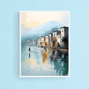 Rimpels van Eenzaamheid, Digitale Muurkunst Poster