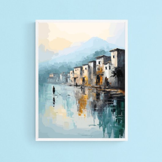 Rimpels van Eenzaamheid, Digitale Muurkunst Poster