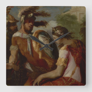 Rinaldo en de Mirror-Shield, c.1650-55 Vierkante Klok