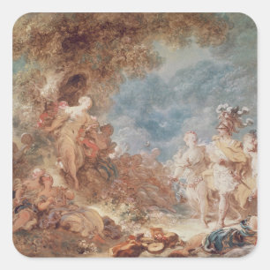 Rinaldo in de tuinen van Armida Vierkante Sticker