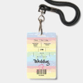 Rinbow Fun voor weddenschapsfestival Badge (Achterkant met lanyard)