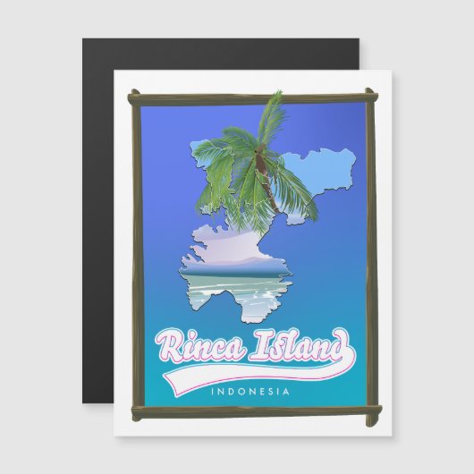 Rinca eiland Indonesië reiskaart (Voorkant / Achterkant)