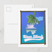 Rinca eiland Indonesië reiskaart Feestdagenkaart (Voorkant / Achterkant)