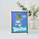 Rinca eiland Indonesië reiskaart Uitnodiging Briefkaart (Staand voorkant)