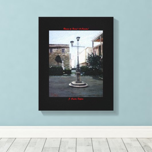 Rincón de Ferrol (A Coruña) Canvas Afdruk (Insitu (Houten vloer))